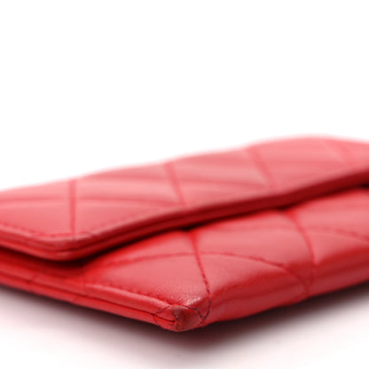 Chanel Lambskin Quilted Pouch Red 8 of 10