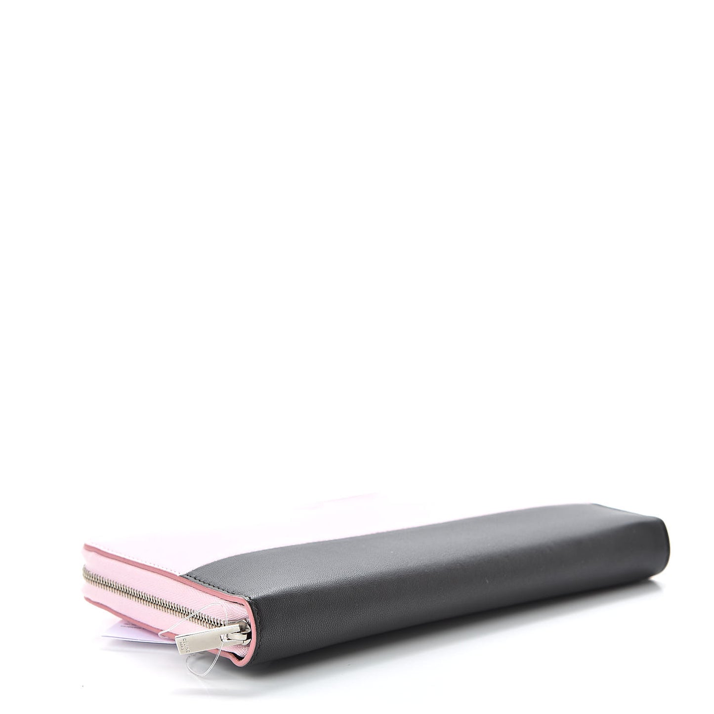 Lambskin Large Zip Around Multifunction Wallet Antique Rose Black