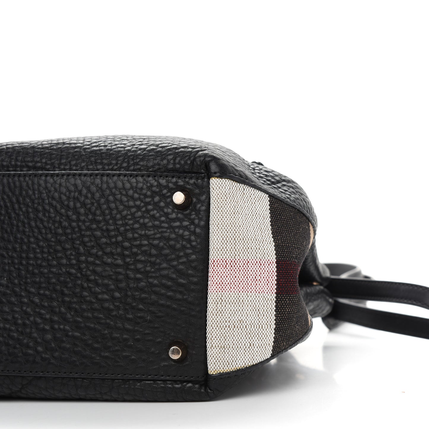 Grainy Calfskin House Check Small Maidstone Black