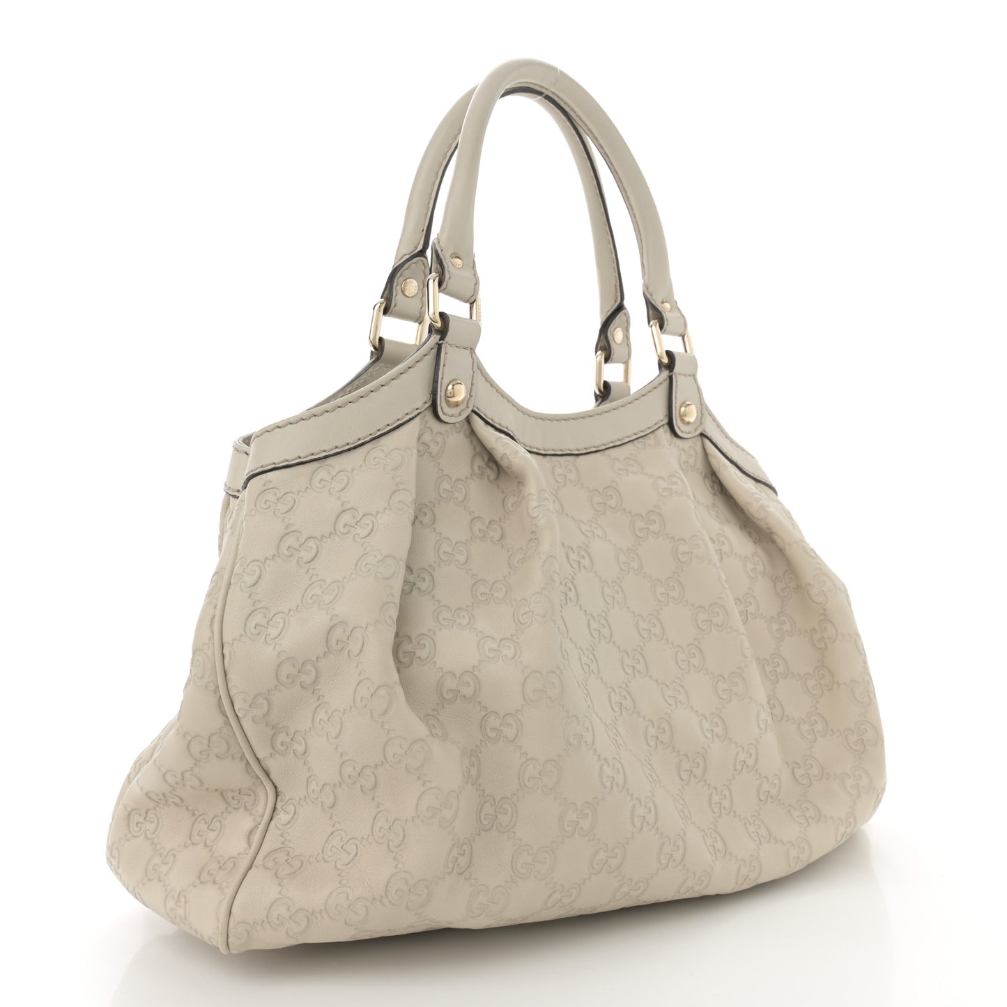 Guccissima Medium Sukey Tote Mystic White