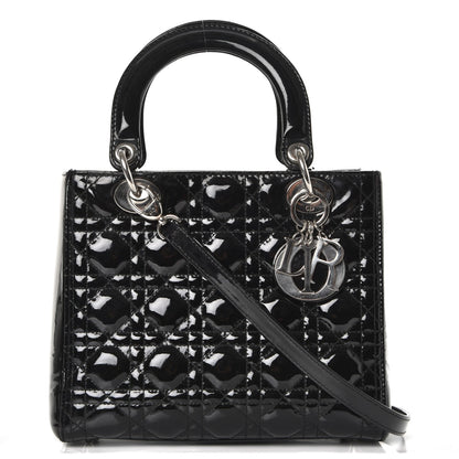 Christian Dior Patent Cannage Medium Lady Dior Black 1 of 14