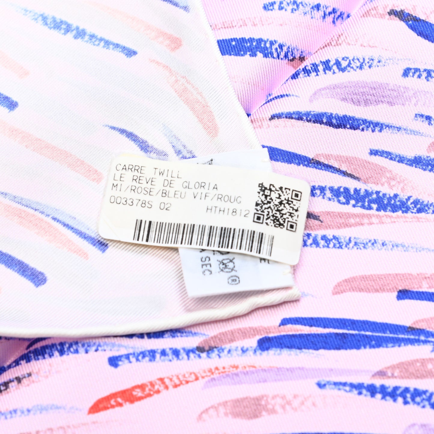 Silk Le Reve De Gloria Scarf 90 Rose Bleu Vif Rouge