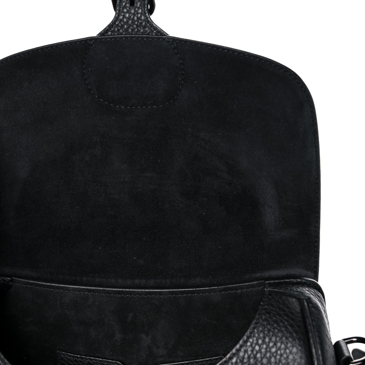 Grained Calfskin Medium Bobby Flap Black