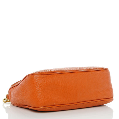 Prada Vitello Daino Shoulder Bag Papaya 4 of 7