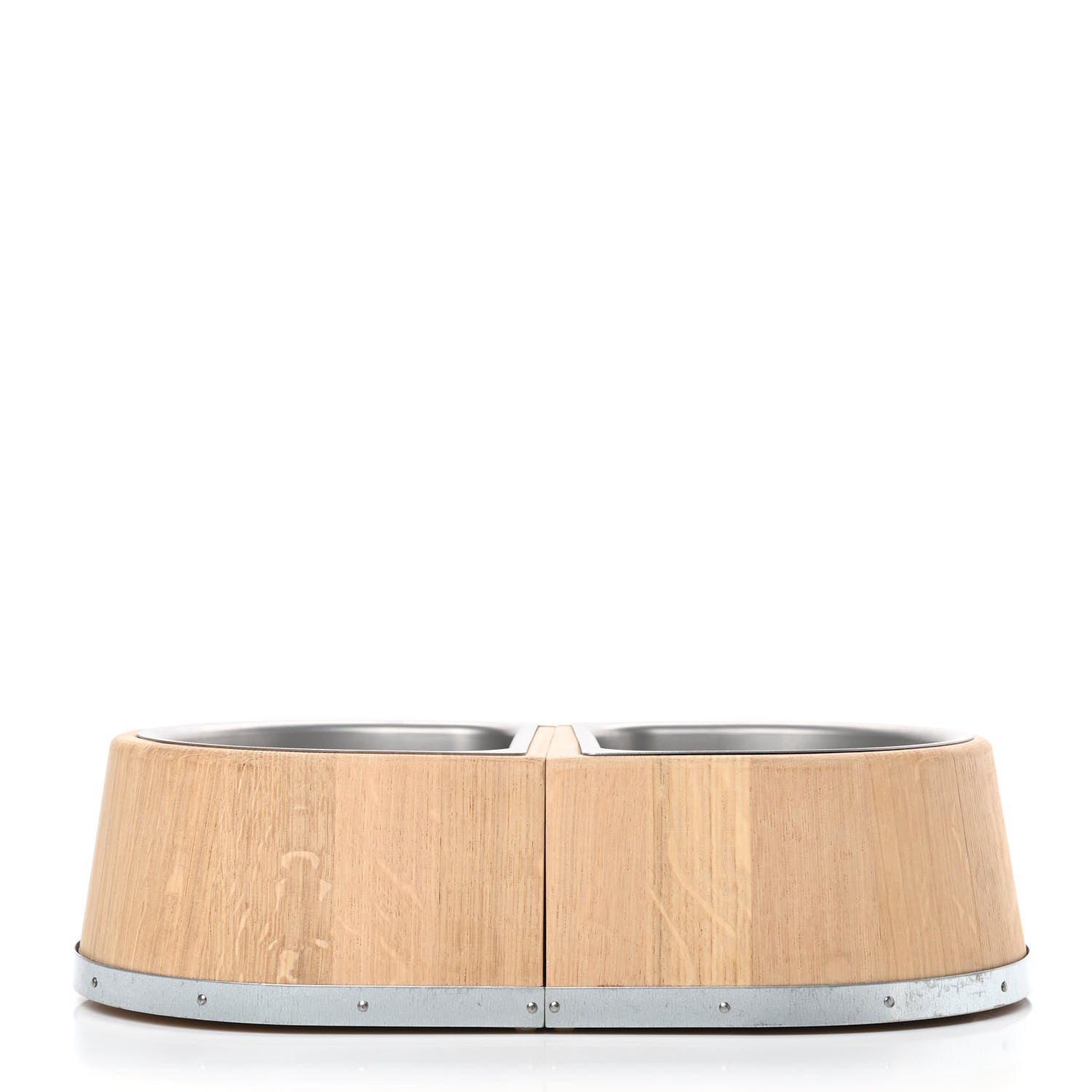 Hermes Oak Wood Large Chaine d'Ancre Dog Bowl Naturel 3 of 11
