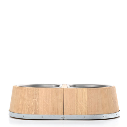 Hermes Oak Wood Large Chaine d'Ancre Dog Bowl Naturel 3 of 11