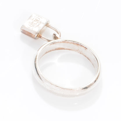 Tiffany Sterling Silver 1837 Lock Charm Ring 49 5 7 of 7