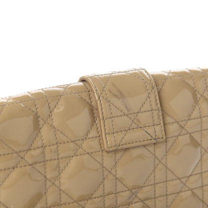 Christian Dior Patent Cannage New Lock Pouch Beige 10 of 11