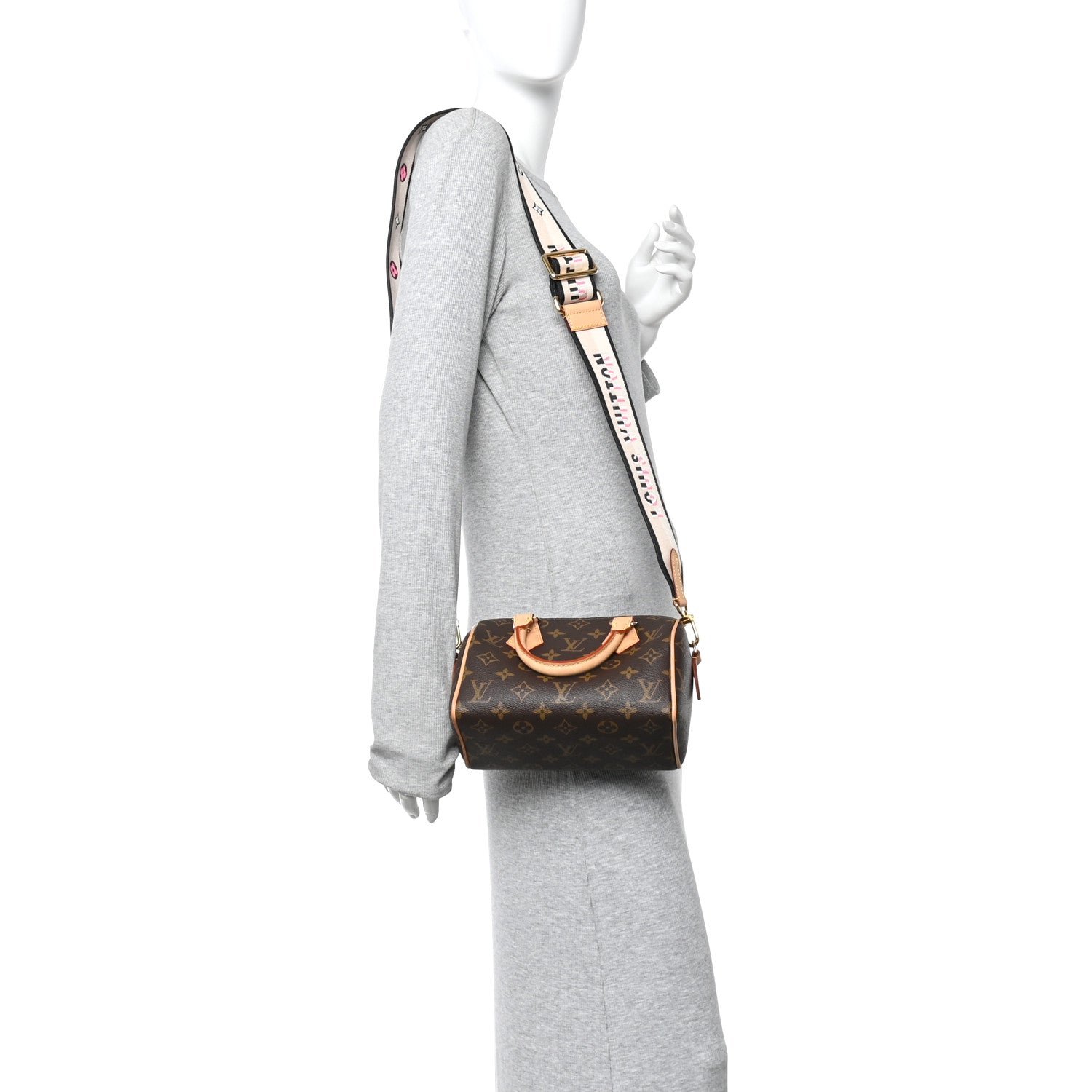 Louis Vuitton Monogram Speedy Bandouliere 20 Black 2 of 9