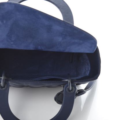 Christian Dior Ultra Matte Calfskin Cannage Medium Lady Dior Blue 5 of 10