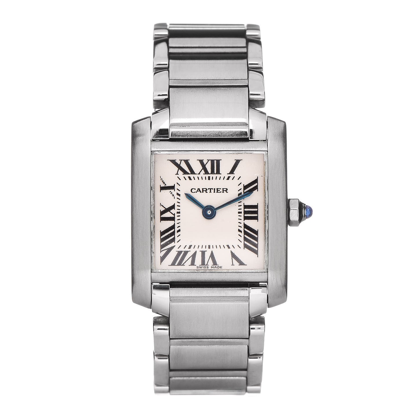Stainless Steel 20mm Tank Francaise Quartz Watch