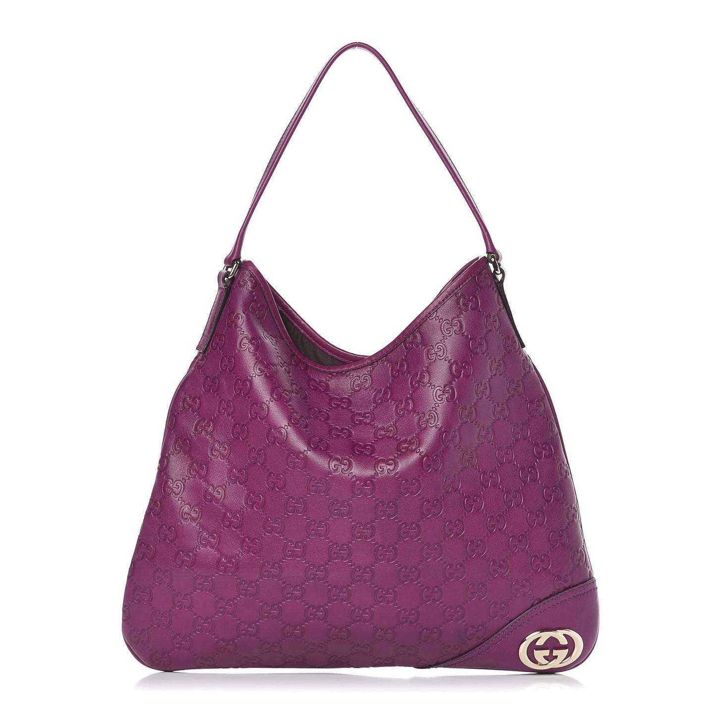 Guccissima Medium New Britt Hobo Purple