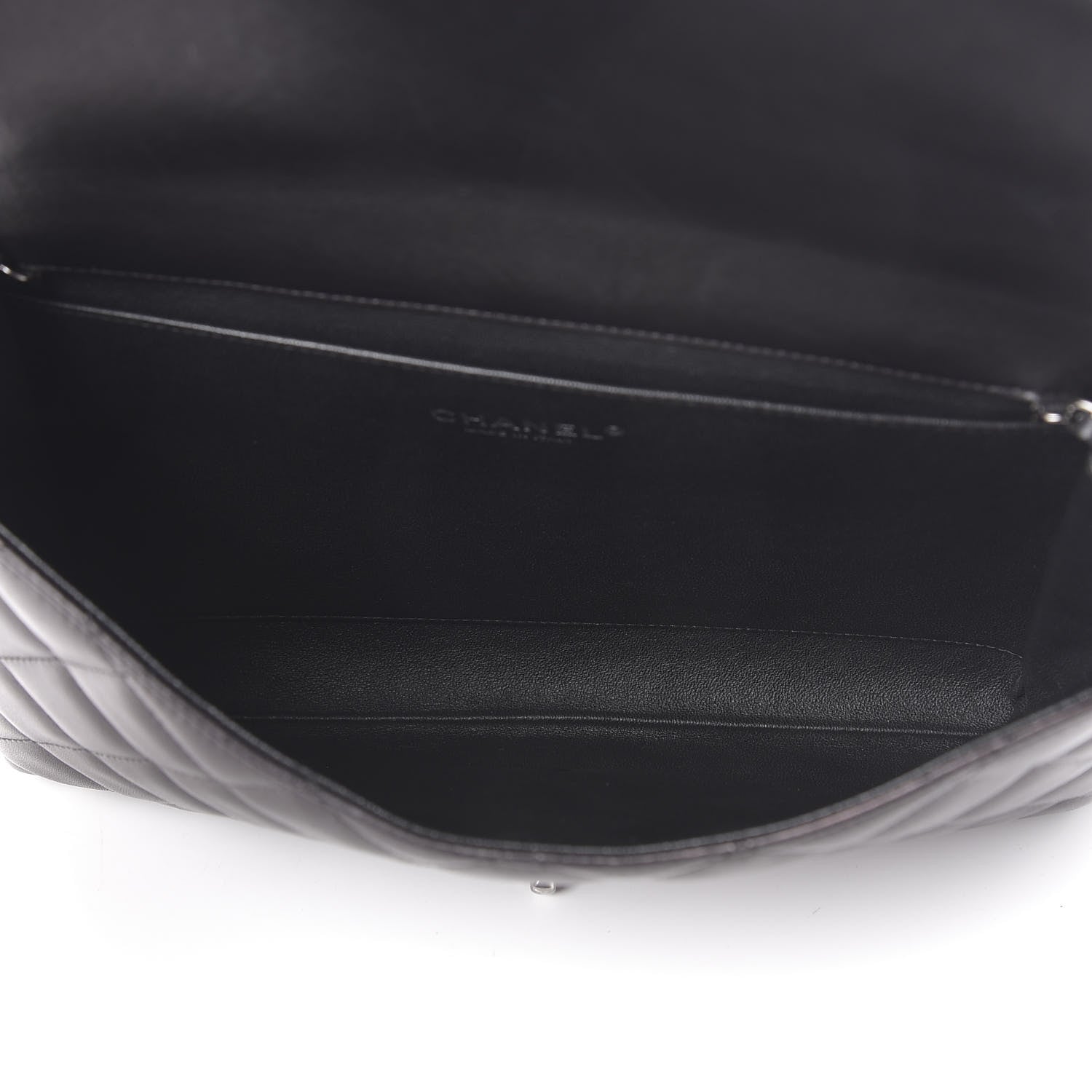 Chanel Lambskin Quilted Clutch With Chain Flap Black 5 of 10