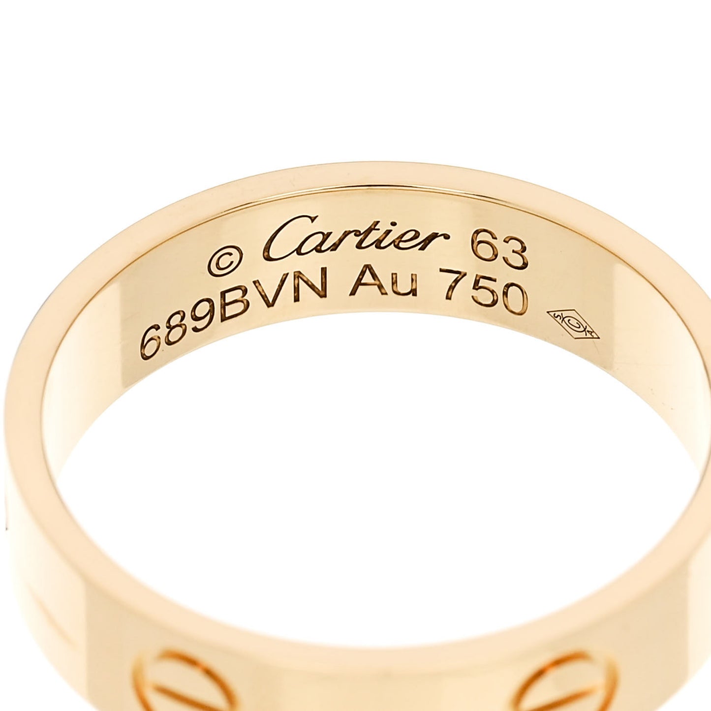 18K Yellow Gold 5.5mm LOVE Ring 63 10.25