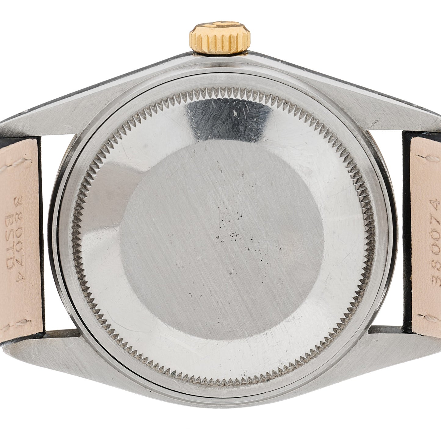 Stainless Steel 18K Yellow Gold Calfskin 36mm Oyster Perpetual Datejust Watch Champagne 16013