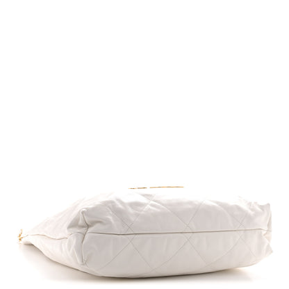 Chanel Shiny Calfskin Quilted Large Chanel 22 White 5 of 11