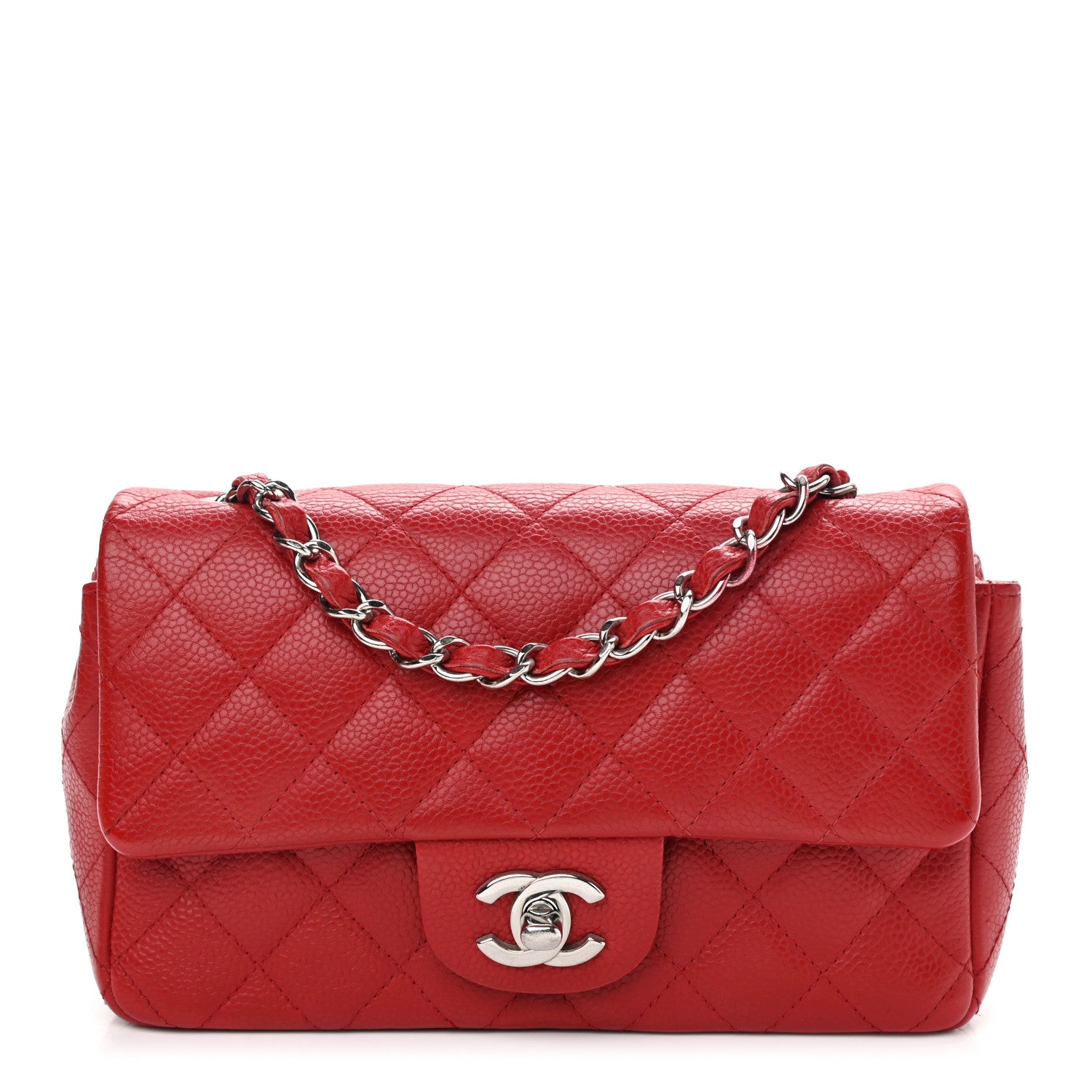 Chanel Caviar Quilted Mini Rectangular Flap Red 1 of 11
