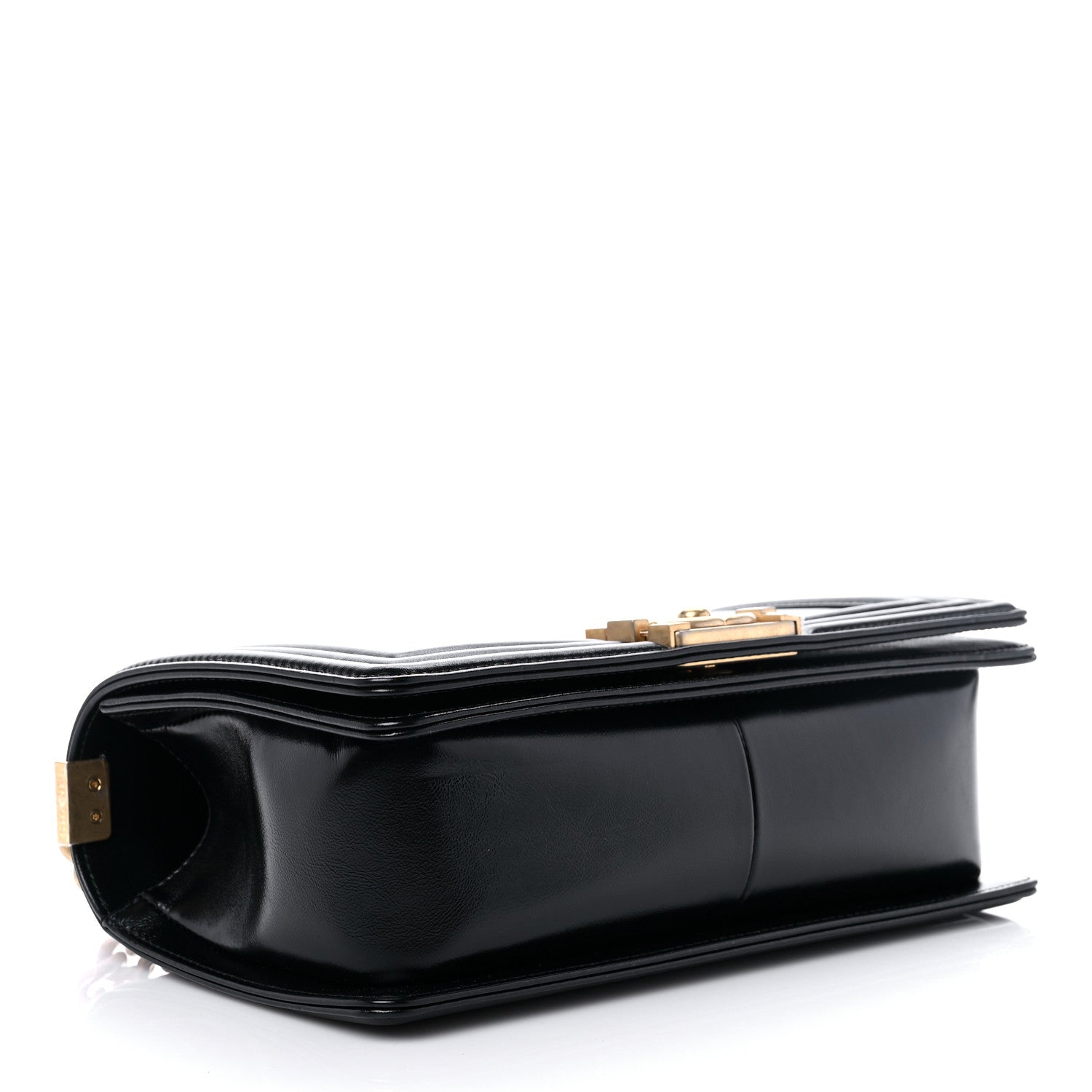 Chanel Metallic Glazed Calfskin Medium Boy Flap Black Gold 4 of 10