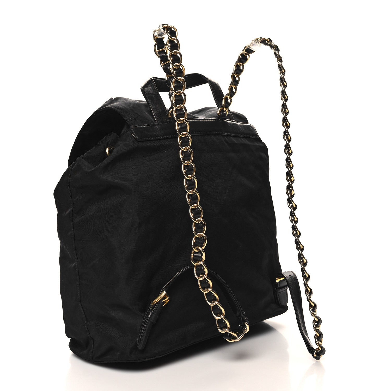 Prada Tessuto Nylon Vela Chain Backpack Black 3 of 10