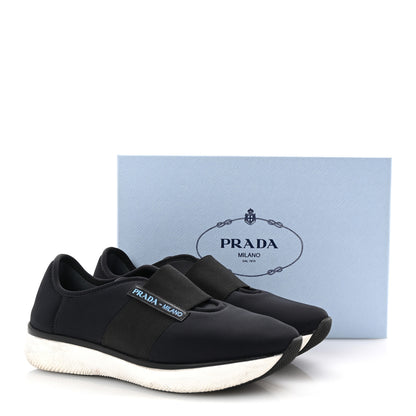Prada Neoprene Slip On Sneakers 39 Black 9 of 9