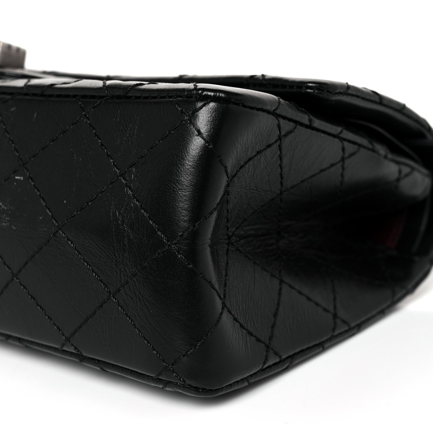 Aged Calfskin Quilted 2.55 Reissue 225 Flap Black