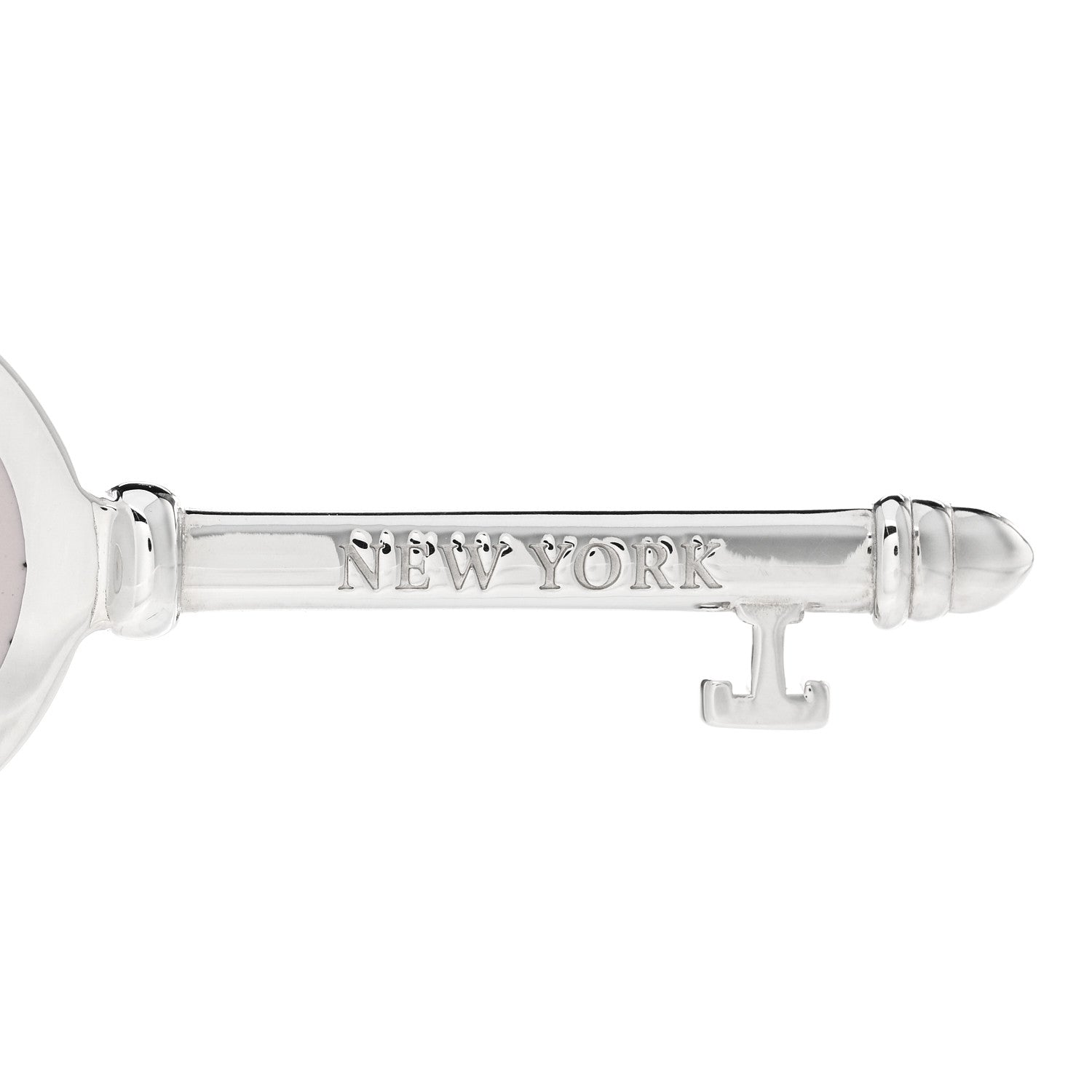 Tiffany Sterling Silver Enamel Keys Heart Key Pendant Pink 4 of 7