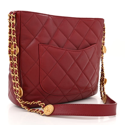 Chanel Caviar Quilted Twist Your Buttons Hobo Burgundy 3 of 10