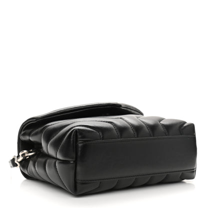 Saint Laurent Calfskin Y Quilted Monogram Toy Loulou Crossbody Bag Black 4 of 13