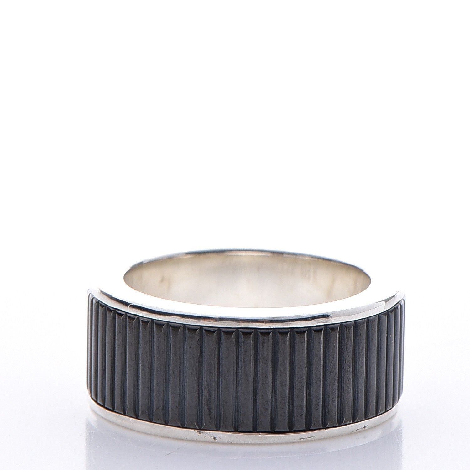 Tiffany Sterling Silver 9mm Titanium Coin Edge Ring 5.75 3 of 7