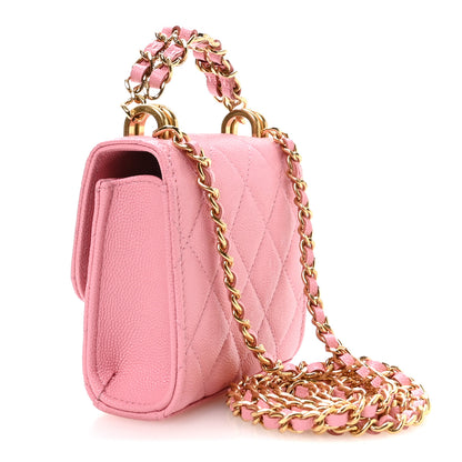 Chanel Caviar Quilted Coco First Clutch With Chain Light Pink 3 of 11