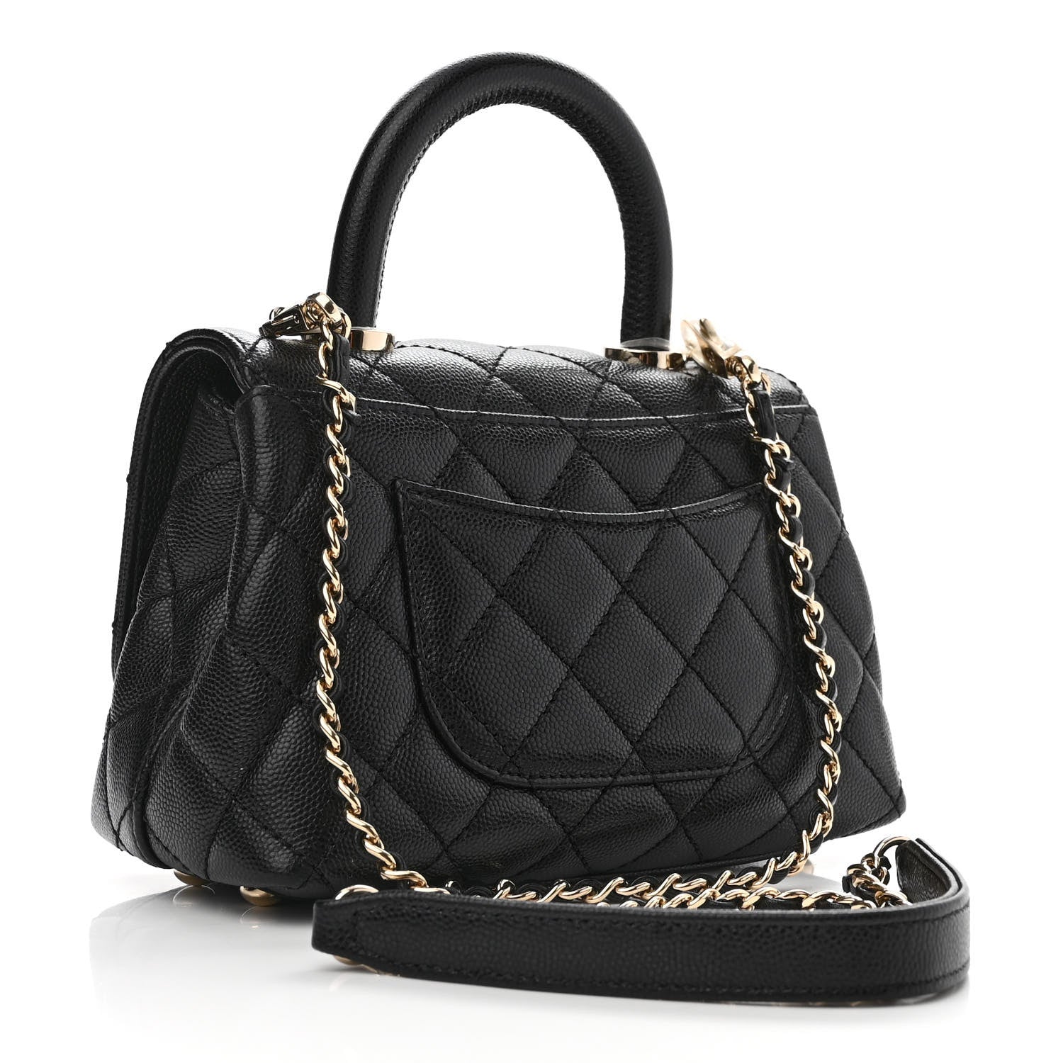Chanel Caviar Quilted Extra Mini Coco Handle Flap Black 3 of 10