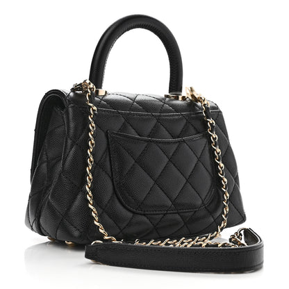 Chanel Caviar Quilted Extra Mini Coco Handle Flap Black 3 of 10