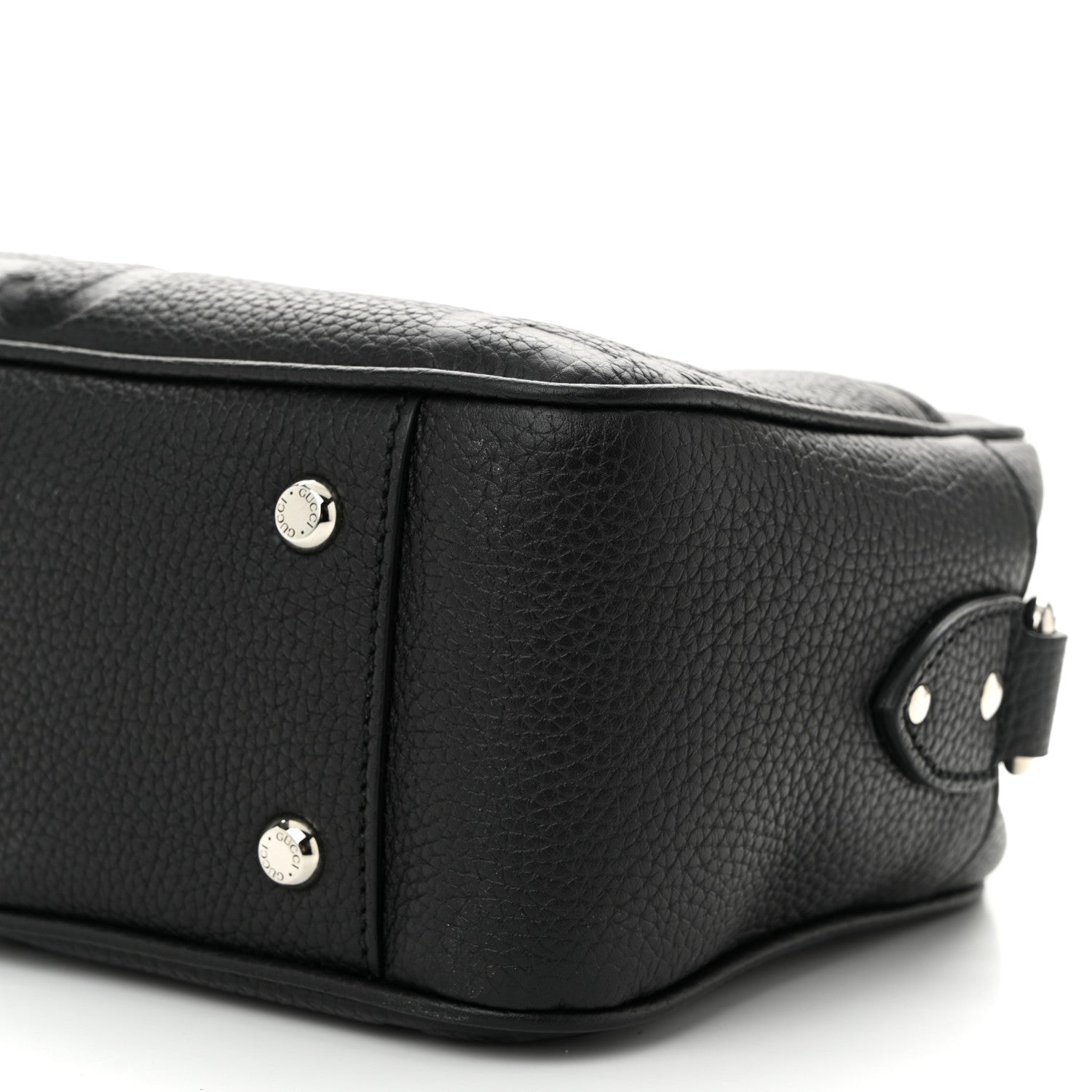 Gucci Piuma Calfskin Jumbo GG Embossed Medium Messenger Bag Black 10 of 10