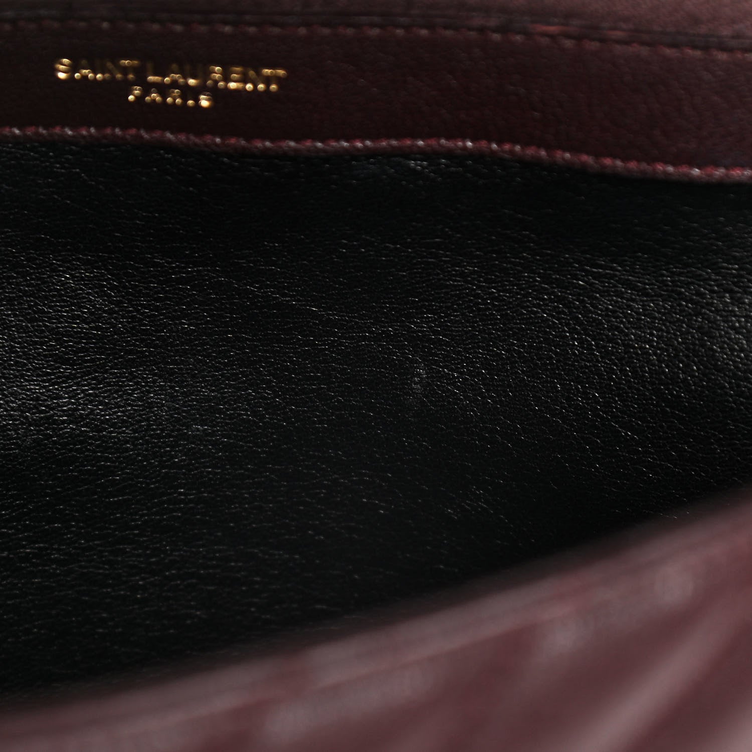 Saint Laurent Sheepskin Matelasse Chevron Monogram Large College Satchel Bordeaux 19 of 24