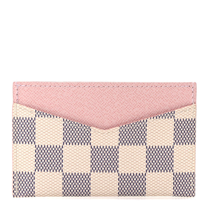 Louis Vuitton Damier Azur Daily Card Holder Rose Ballerine 1 of 7