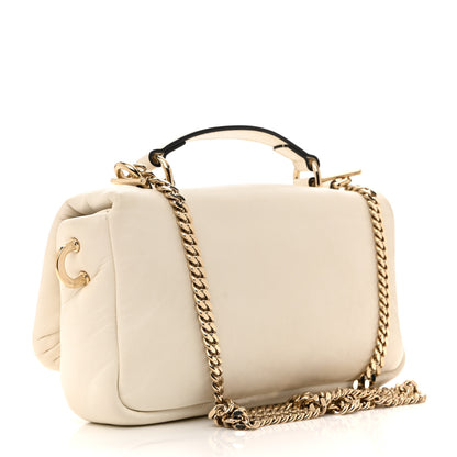 Gucci Lambskin Mini GG Milano Top Handle Shoulder Bag White 3 of 12