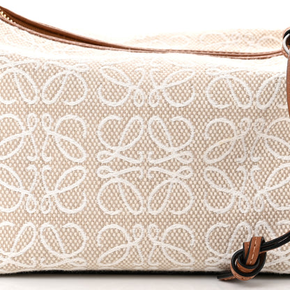 Loewe Jacquard Anagram Calfskin Small Cubi Bag Ecru Tan 7 of 9