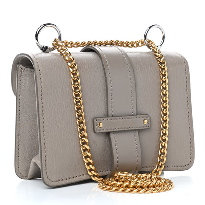 Chloe Shiny Goatskin Calfskin Aby Chain Shoulder Bag Motty Grey 2 of 8