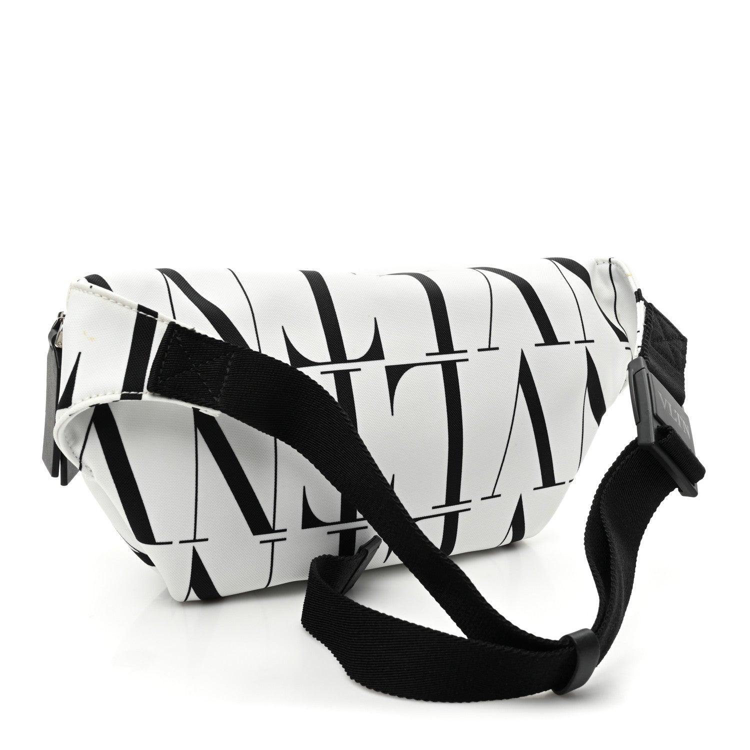 Valentino Garavani Nylon Mens VLTN Belt Bag White Black 3 of 12