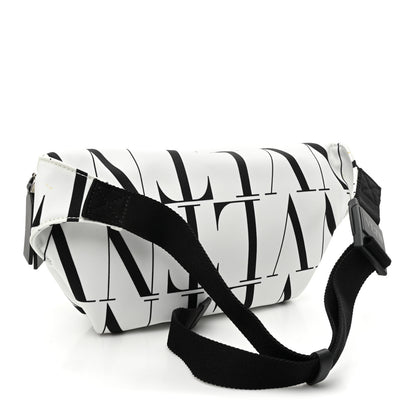 Valentino Garavani Nylon Mens VLTN Belt Bag White Black 3 of 12