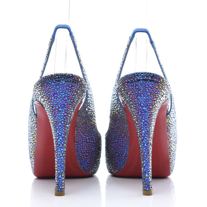 Christian Louboutin Strass No Prive 120 Pumps 39.5 Meridian Blue 5 of 9