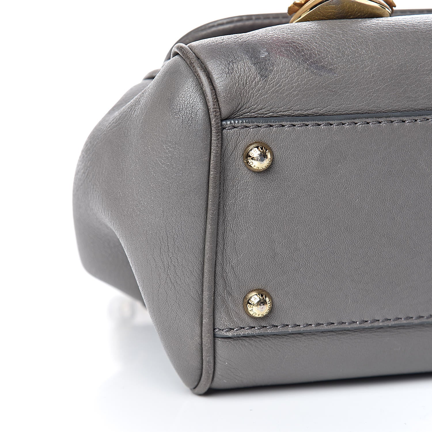 Dolce & Gabbana Grained Deerskin Medium Miss Sicily Satchel Grey 7 of 12