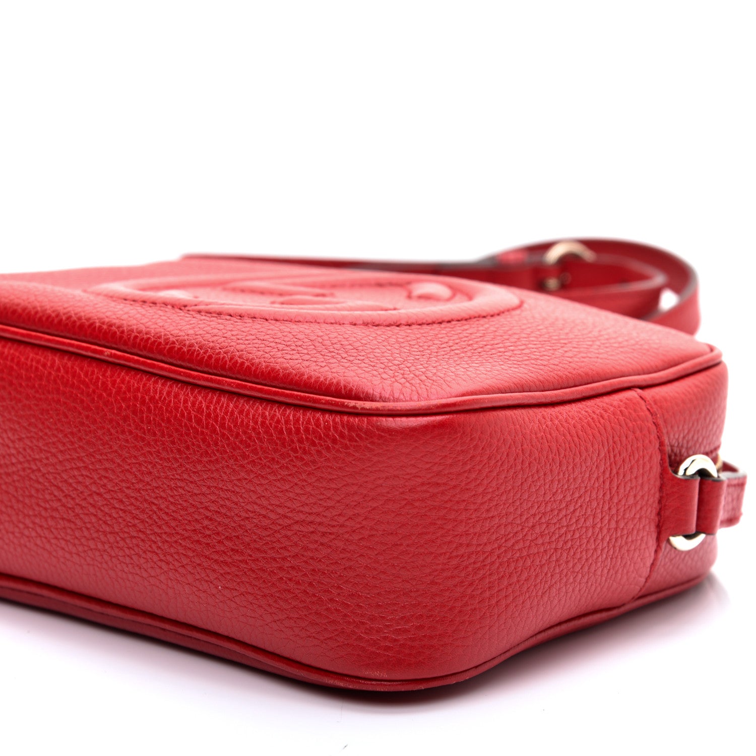 Gucci Pebbled Calfskin Small Soho Disco Bag Tabasco Red 7 of 11