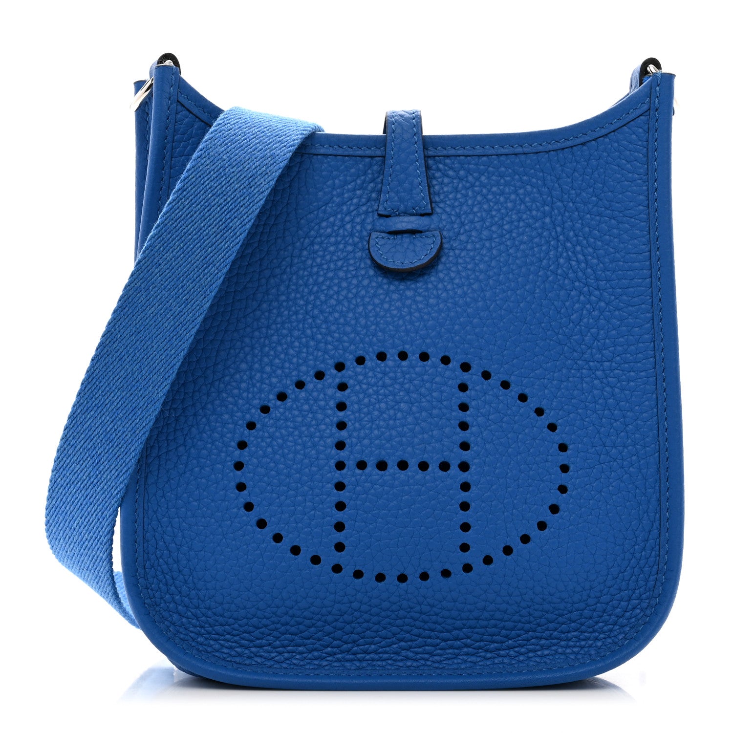 Hermes Taurillon Clemence Evelyne TPM Bleu Zellige 1 of 11