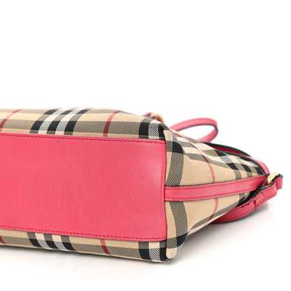 Burberry Horseferry Check Small Leah Crossbody Clutch Crimson Pink 8 of 13