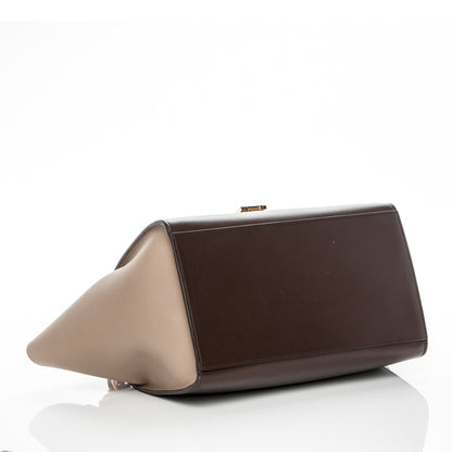 Celine Satin Baby Grained Calfskin Medium Tri-Color Trapeze Tan 5 of 8