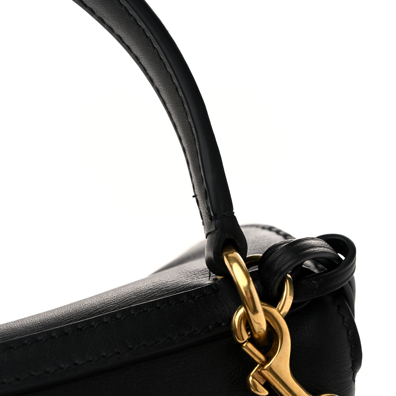 Balenciaga Natural Smooth Calfskin Mini Rodeo Top Handle Handbag Black 11 of 12