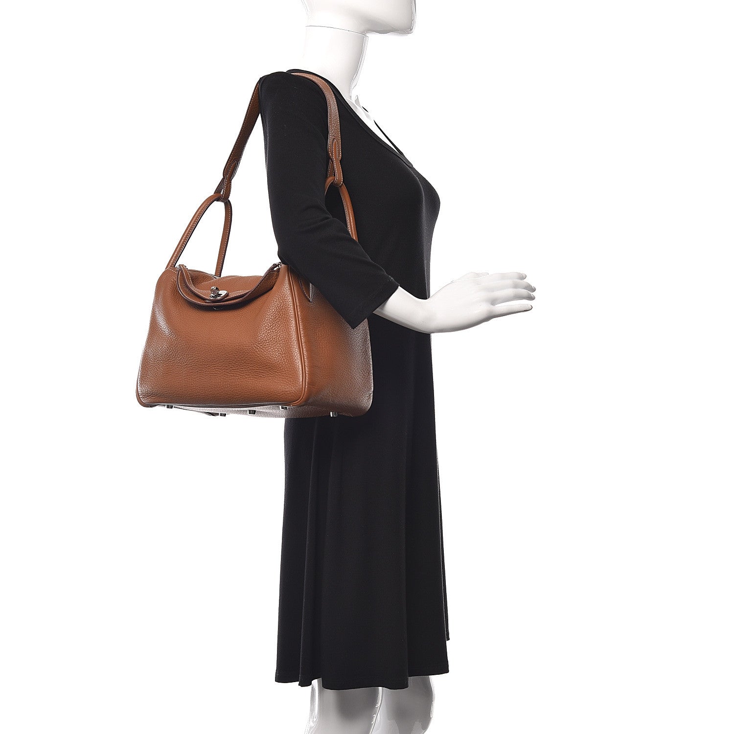 Hermes Taurillon Clemence Lindy 30 Gold 2 of 16