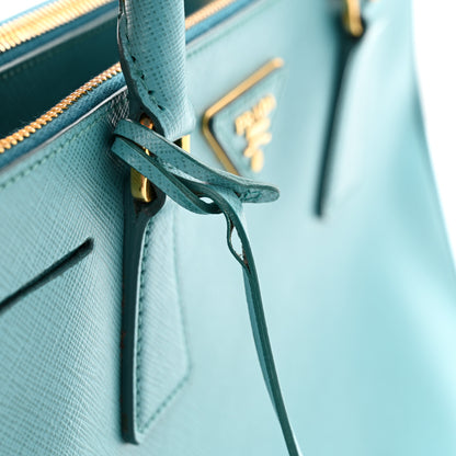 Prada Saffiano Lux Galleria Small Double Zip Tote Turchese 14 of 14