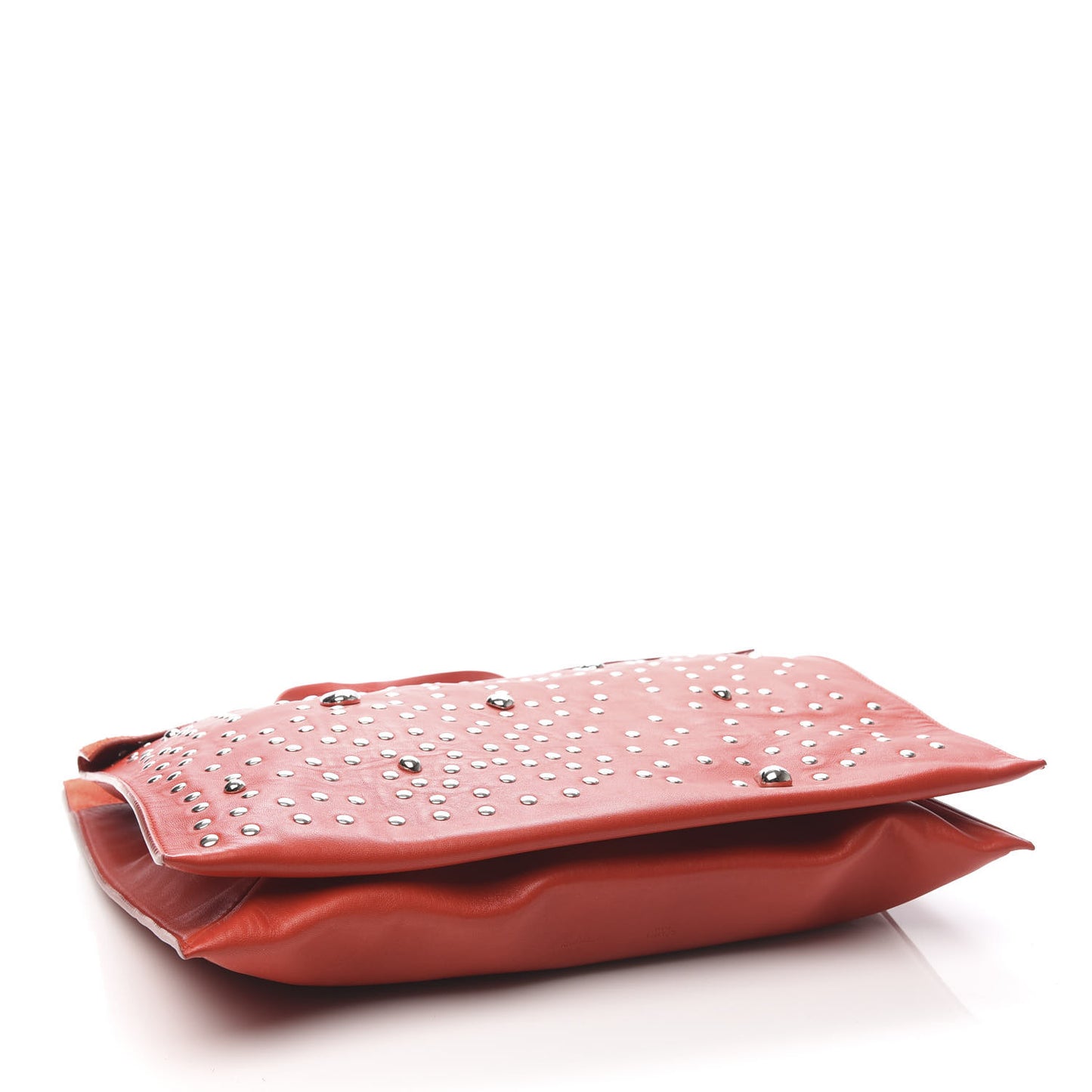 Lambskin Medium Drops and Studs Tote Poppy